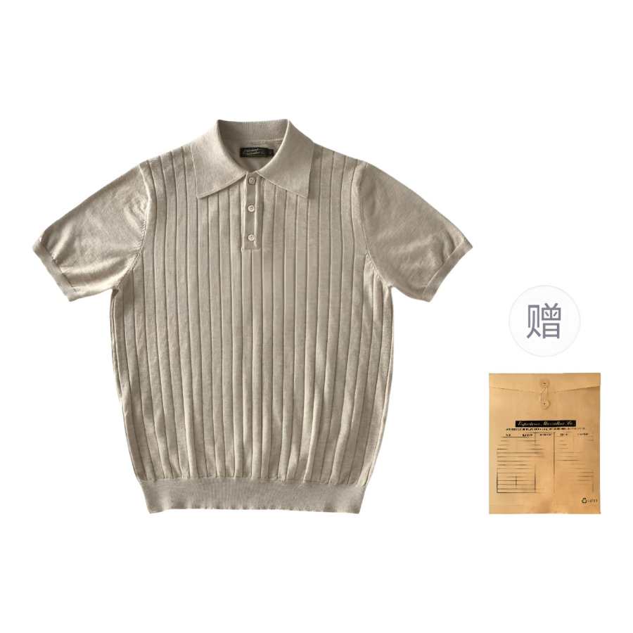 EXPM EXPM Polo Shirts Men's Lapel Moderate Straight Fit