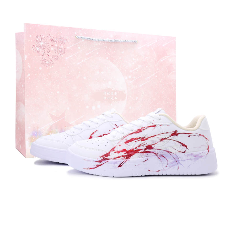 Li-Ning Li Ning Floating Boat Heart Flutter Leather Abrasion Resistant Lightweight Low top Skateboard Shoes Unisex