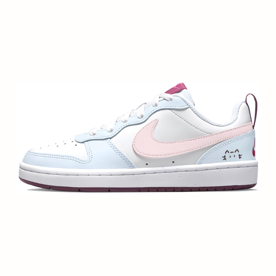 Nike Nike Court Borough Milk Salt Meow Leather Abrasion Resistant Low top Skateboard Shoes Unisex