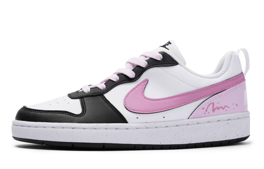 Nike Nike Court Borough Synthetic Leather Cushioning Low top Kids' Skateboarding Shoes Pink Teenagers