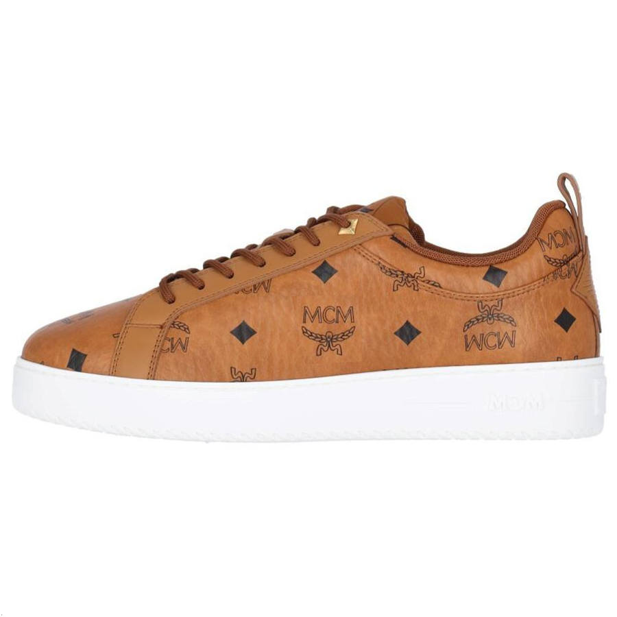 MCM Neo Terrain Visetos Low top Skateboard Shoes Men's Brown