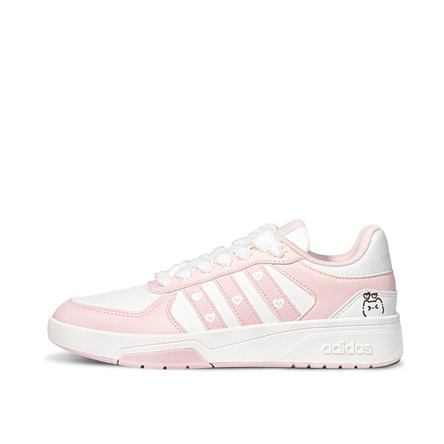 Adidas Adidas COURTBEAT Meowth Heart Joyful Low top Skateboard Shoes Unisex Pink White