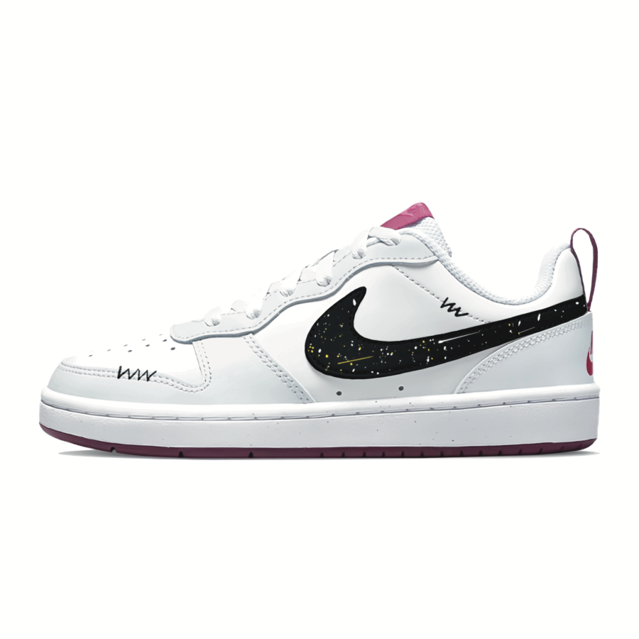 Nike Nike Court Borough Starlight Microcurrent Leather Abrasion Resistant Low top Skateboard Shoes Unisex