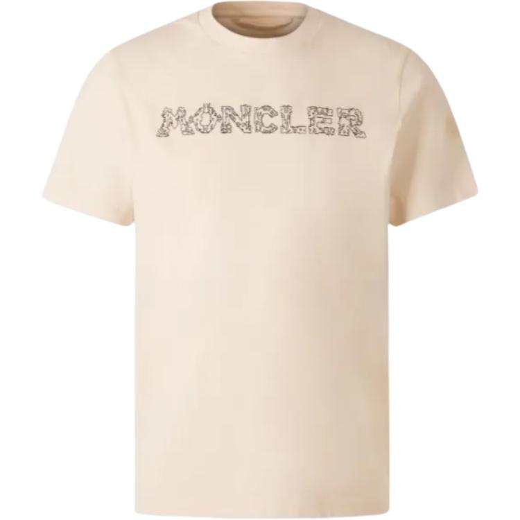 Moncler SS26 Embroidered T Shirt Men's