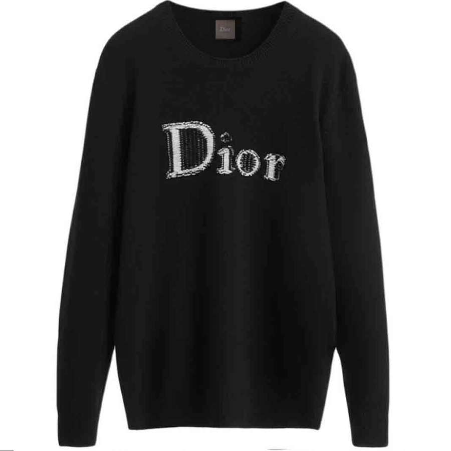DIOR DIOR Sweaters Men's Black Crew Neck Moderate
