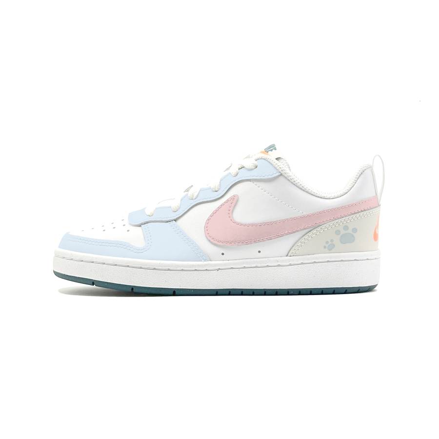 Nike Nike Court Borough 2 Milk Blue Candy Leather Slip Resistant Abrasion Resistant Cushioning Low top