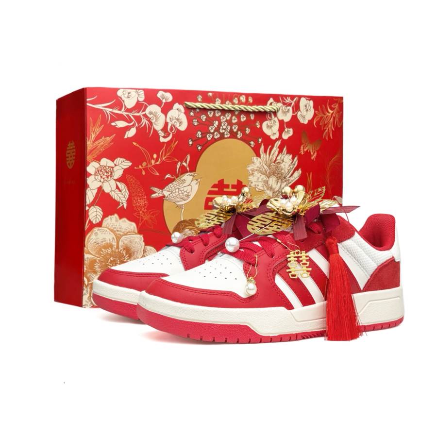 Adidas Adidas ENTRAP Not Only Abrasion Resistant Slip Resistant Low top Skateboard Shoes Unisex Red White