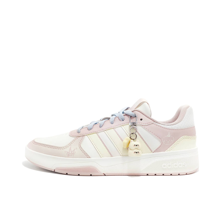 Adidas Adidas COURTBEAT Cream Puff Puppy Synthetic Leather, Textile Cushioning Abrasion Resistant Slip Resistant Low top