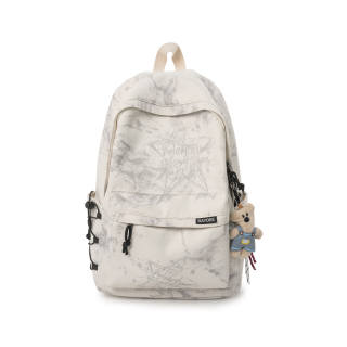 YALU Polyester Backpack Regular Unisex White/Black/Red/Green