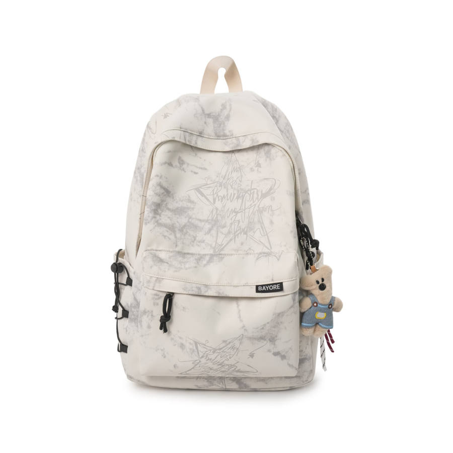 YALU YALU Polyester Backpack Regular Unisex White/Black/Red/Green