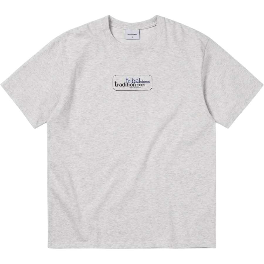 Thisisneverthat SS26 Tribal Stereo Tee Heather Grey T Shirt Unisex