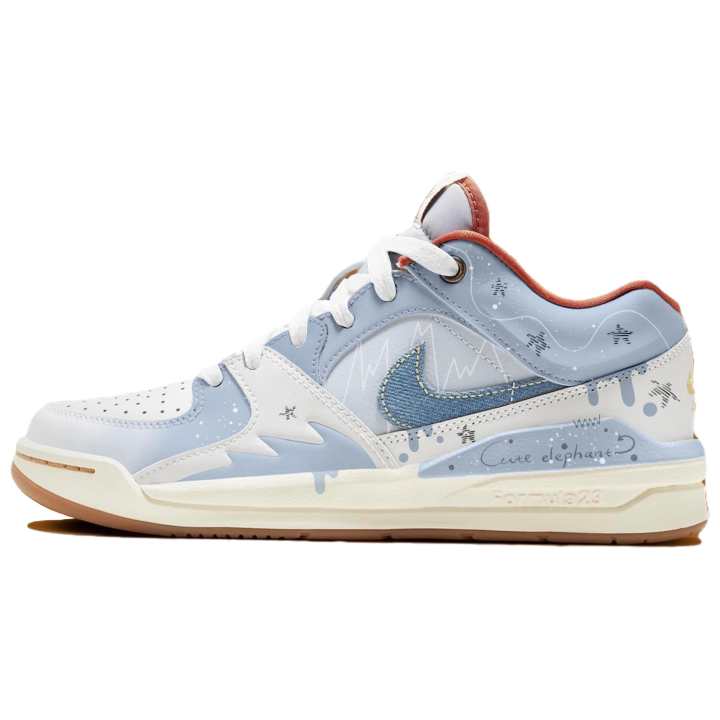 Jordan Jordan Stadium 90 Low top Basketball Shoes Women's Light Blue