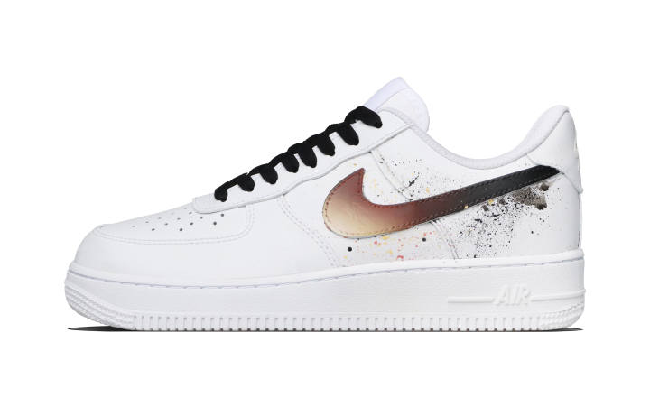 Nike Nike Air Force 1 Flame Reaction Cow Leather Abrasion Resistant Low top Skateboard Shoes Unisex Black
