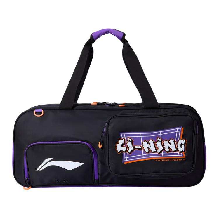 Li-Ning Li Ning Recycled Fiber Badminton Gym Bag Regular Unisex Black Purple