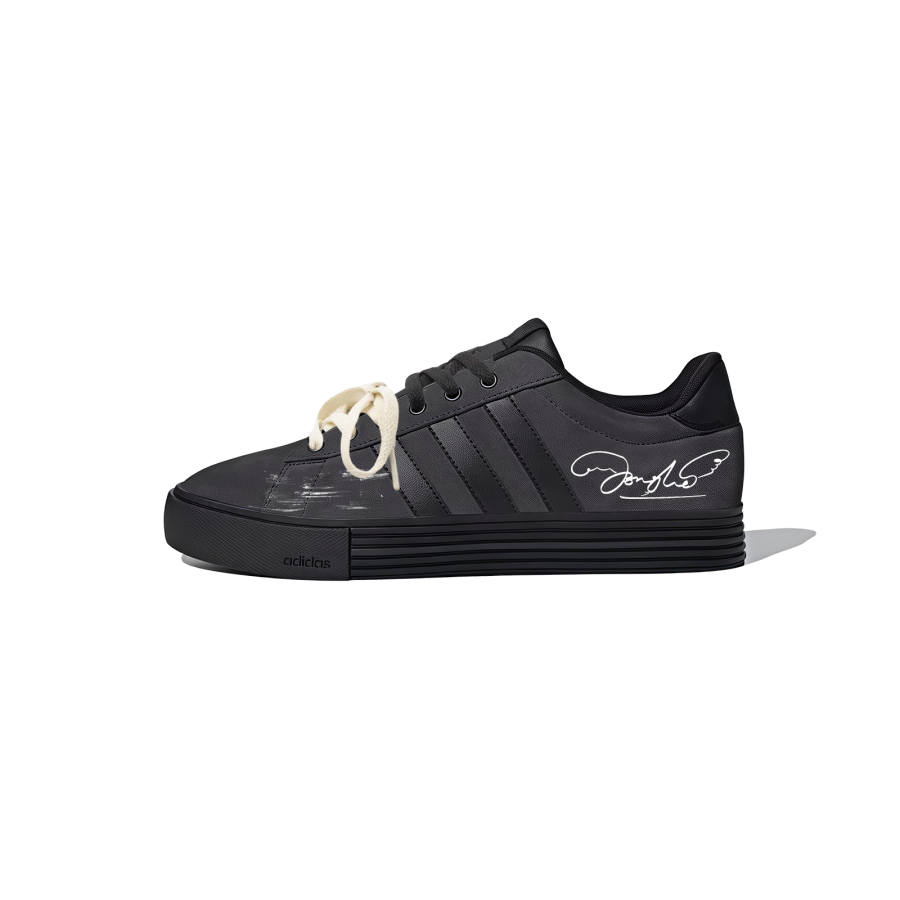 Adidas Adidas Daily 4.0 Judgment Angel Synthetic Leather Slip Resistant Low top Skateboard Shoes Unisex Black