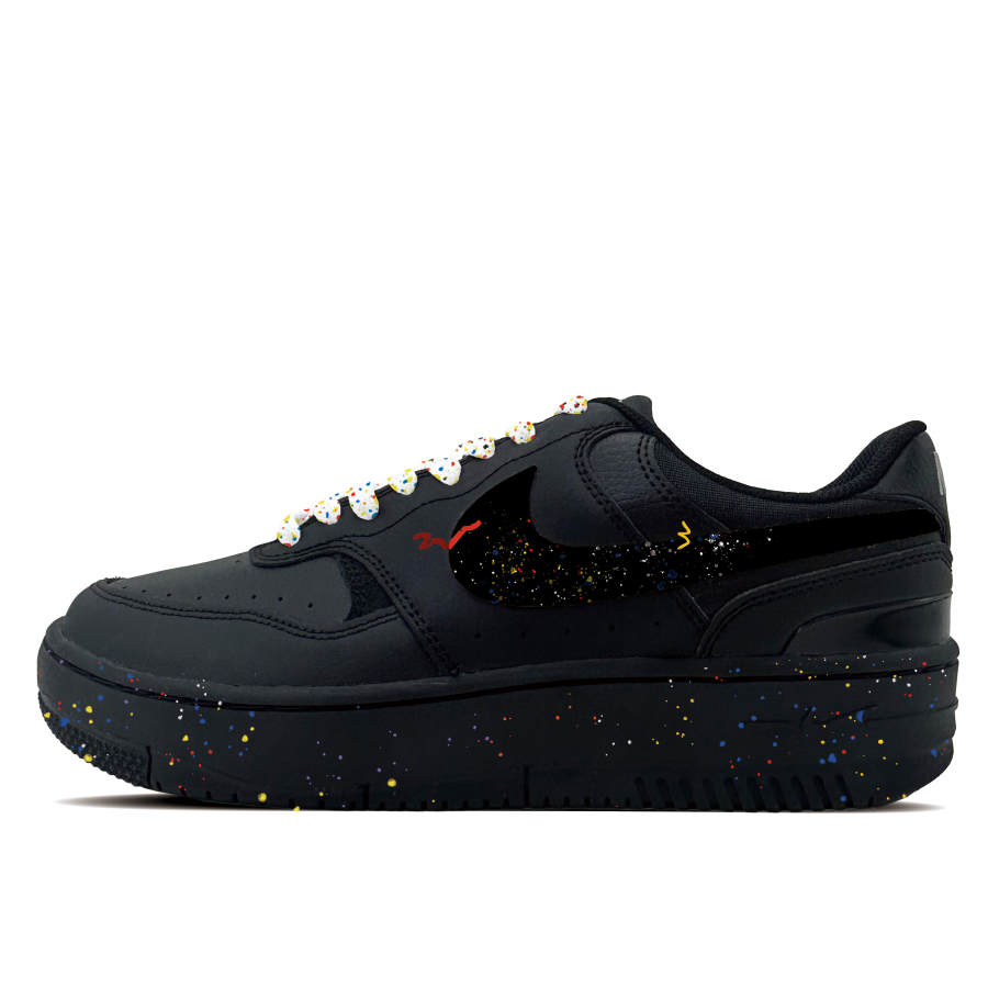Nike Nike Gamma Force Jet Camouflage Synthetic Leather Abrasion Resistant Low top Skateboard Shoes Women's Black