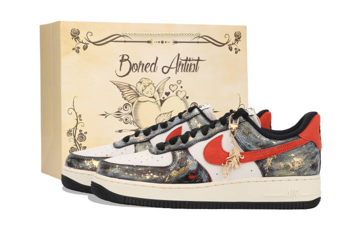 Nike Nike Air Force 1 River Soaked Moon, Gold Rush Abrasion Resistant Slip Resistant Low top Skateboard Shoes Unisex