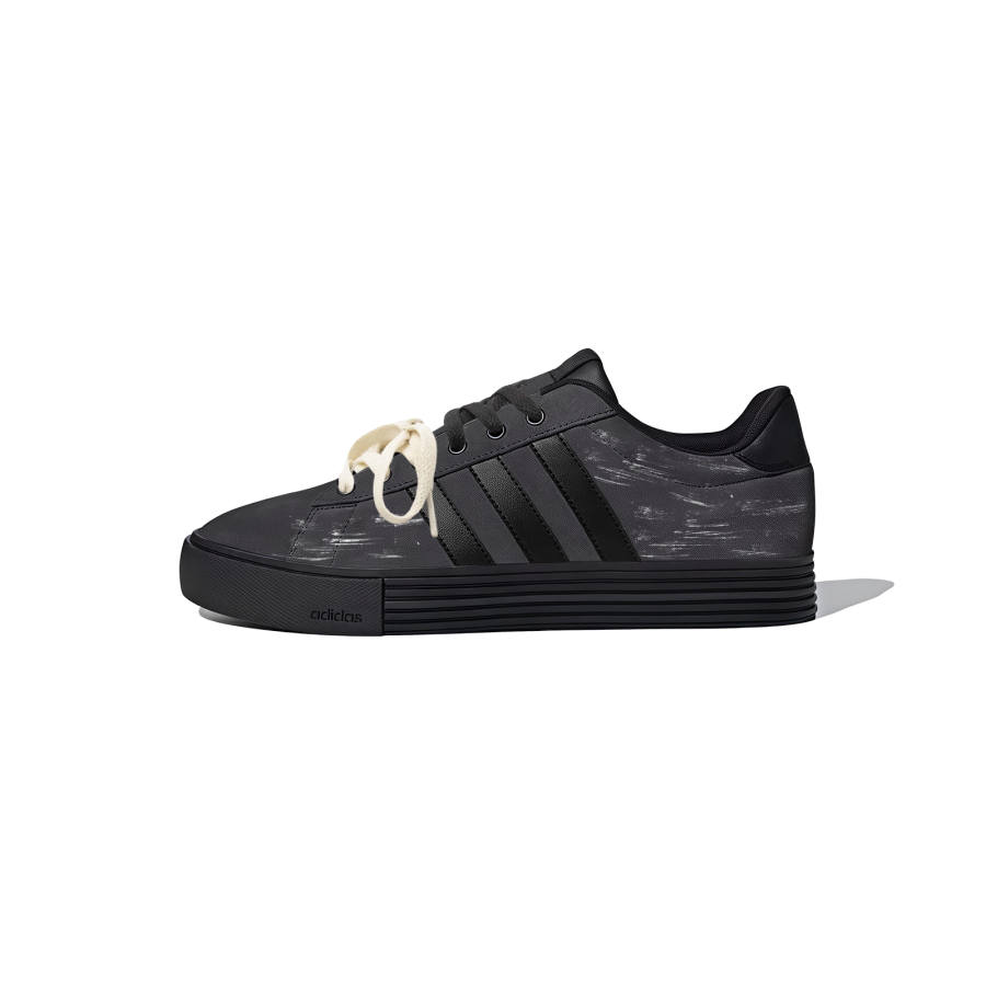 Adidas Adidas Daily 4.0 Starry Synthetic Leather Slip Resistant Low top Skateboard Shoes Unisex Black