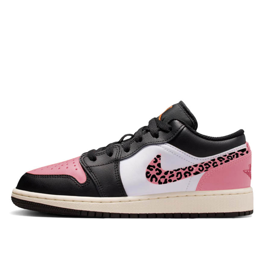 Jordan Jordan Air Jordan 1 Rose Sweet Pink Synthetic Leather, Leather Low top Children's Basketball Shoes Black White Pink