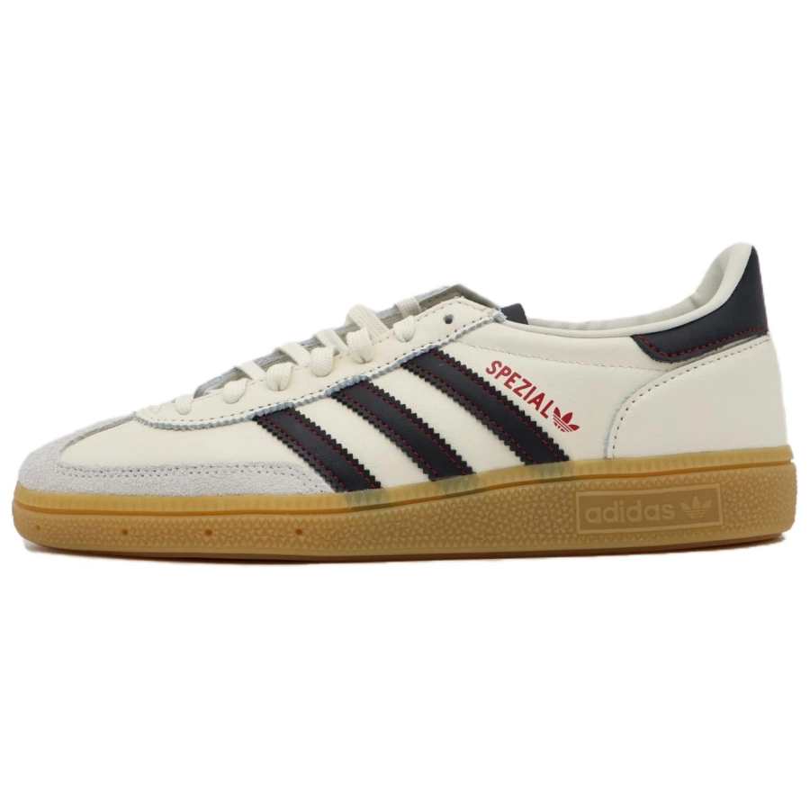 Adidas Originals HANDBALL SPEZIAL Synthetic Leather, Split Cow Leather Low top Skateboard Shoes Unisex White Black