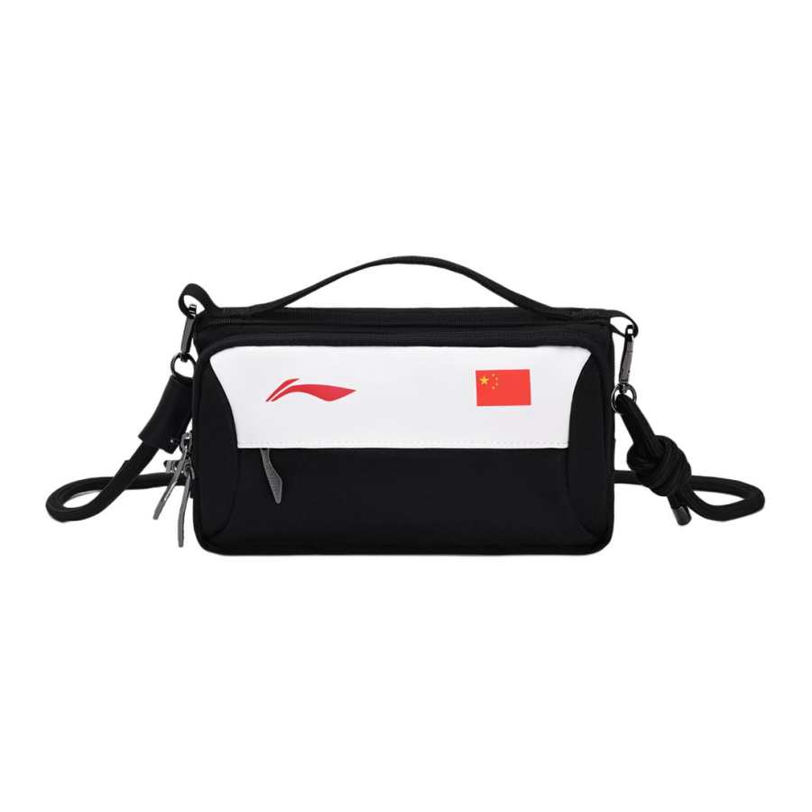 Li-Ning Li Ning Table Tennis Collection Oxford Crossbody Bags Regular Unisex Black & White