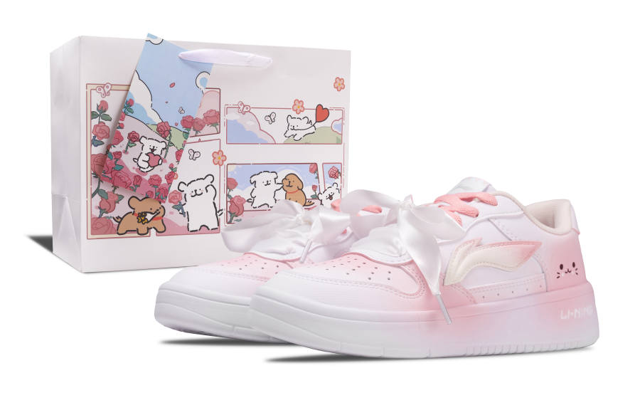 Li-Ning Li Ning Floating Boat Synthetic Leather Lightweight Low top Skateboard Shoes Women's