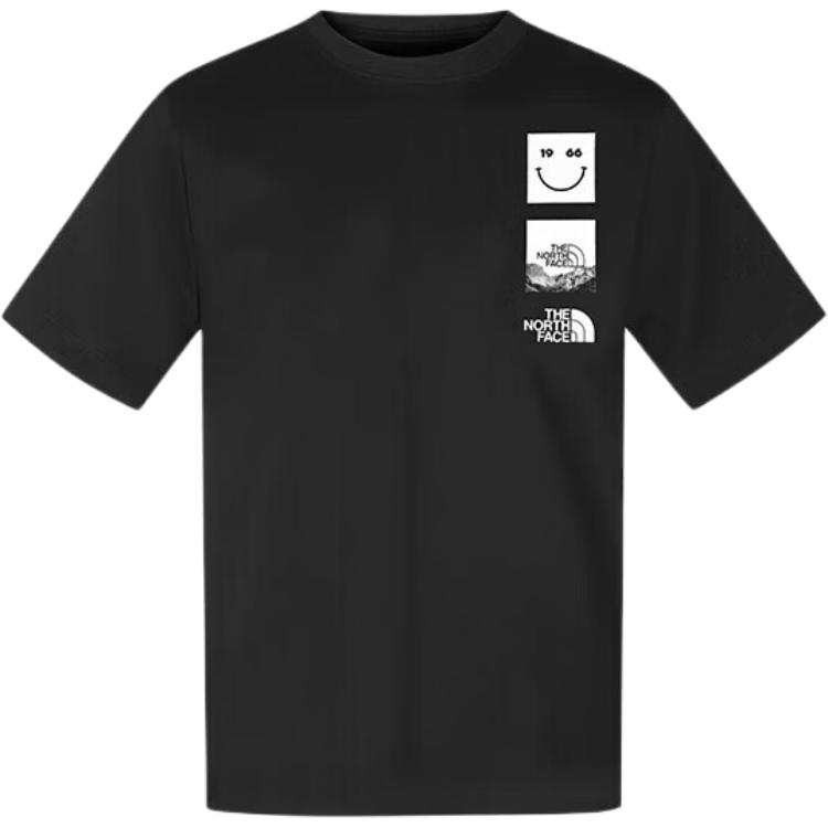 THE NORTH FACE T Shirts Unisex JK3/Black Crew Neck Moderate