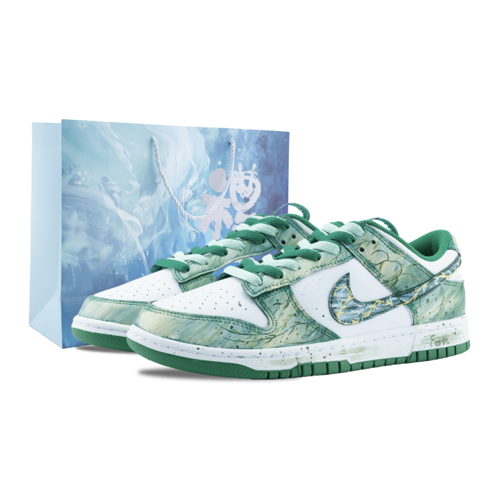 Nike Nike Dunk Willow Brushing Dress Low top Skateboard Shoes Men's Green