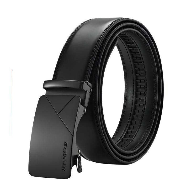 SEPTWOLVES SEPTWOLVES Split Cow Leather Zinc Alloy Automatic Buckle Belt Men's 3.5CM