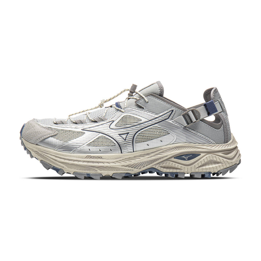 Mizuno Racer Trail Breathable Support Anti Collision River Trekking Shoes Unisex Gray Silver