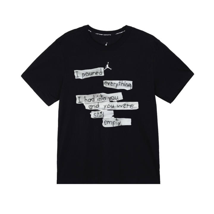 Jordan Jordan Dri FIT T Shirts Unisex Black Crew Neck Moderate Straight Fit