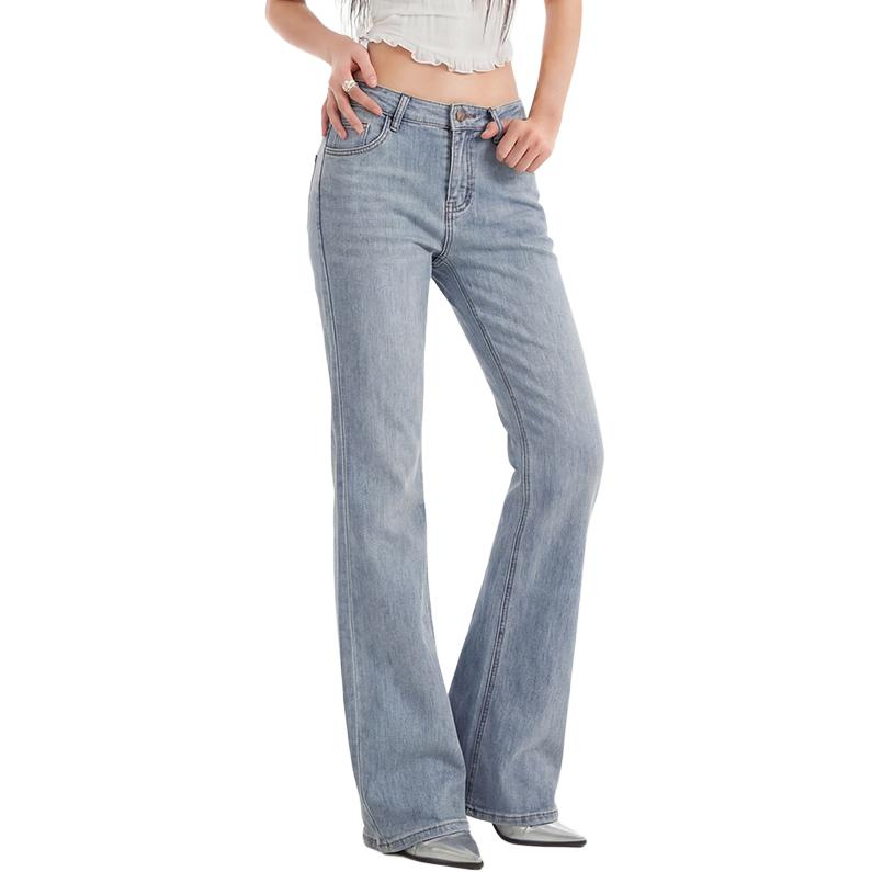 Tonlion Jeans Women's Moderate Wide Leg Pants
