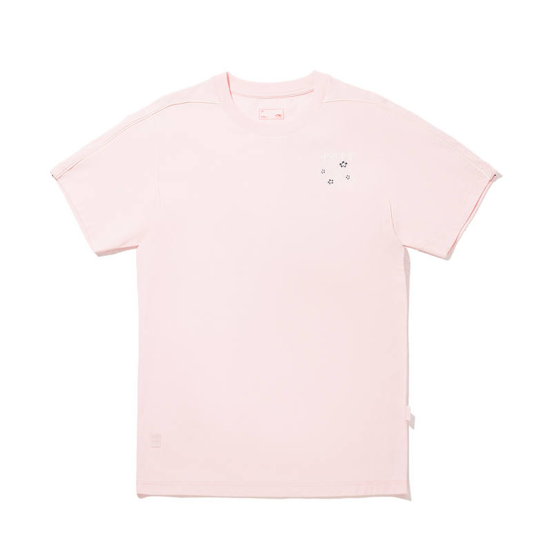 Li-Ning Li Ning Short Sleeved T Shirts Women's Light Pink Red