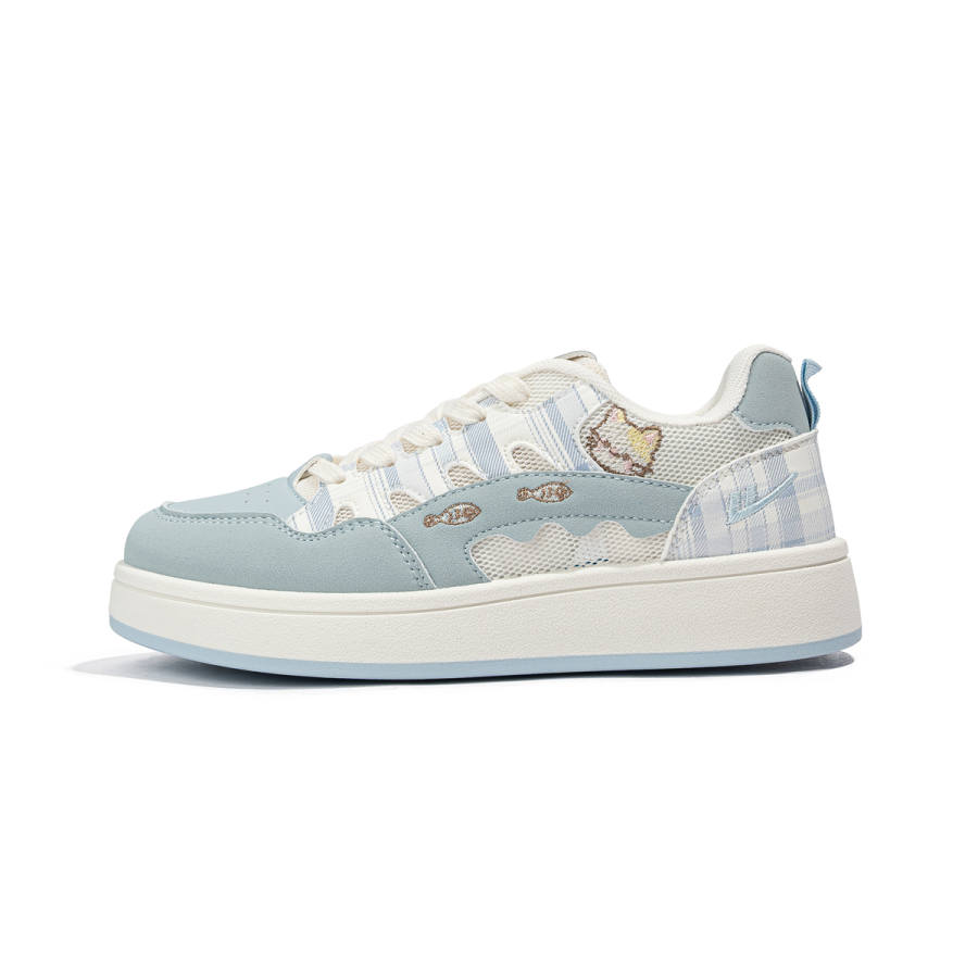 WARRIOR Low top Skateboard Shoes Women's Blue Beige