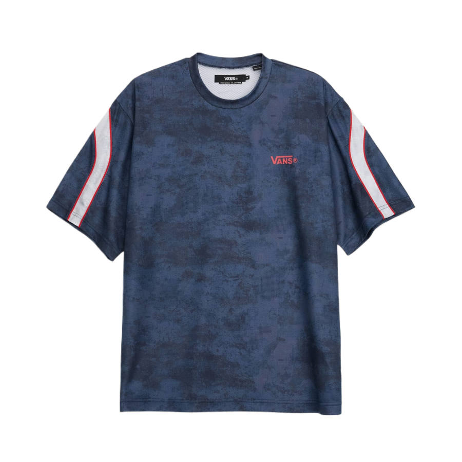 Vans TDC T Shirts Men's Blue Formalwear Crew Neck Moderate Straight Fit