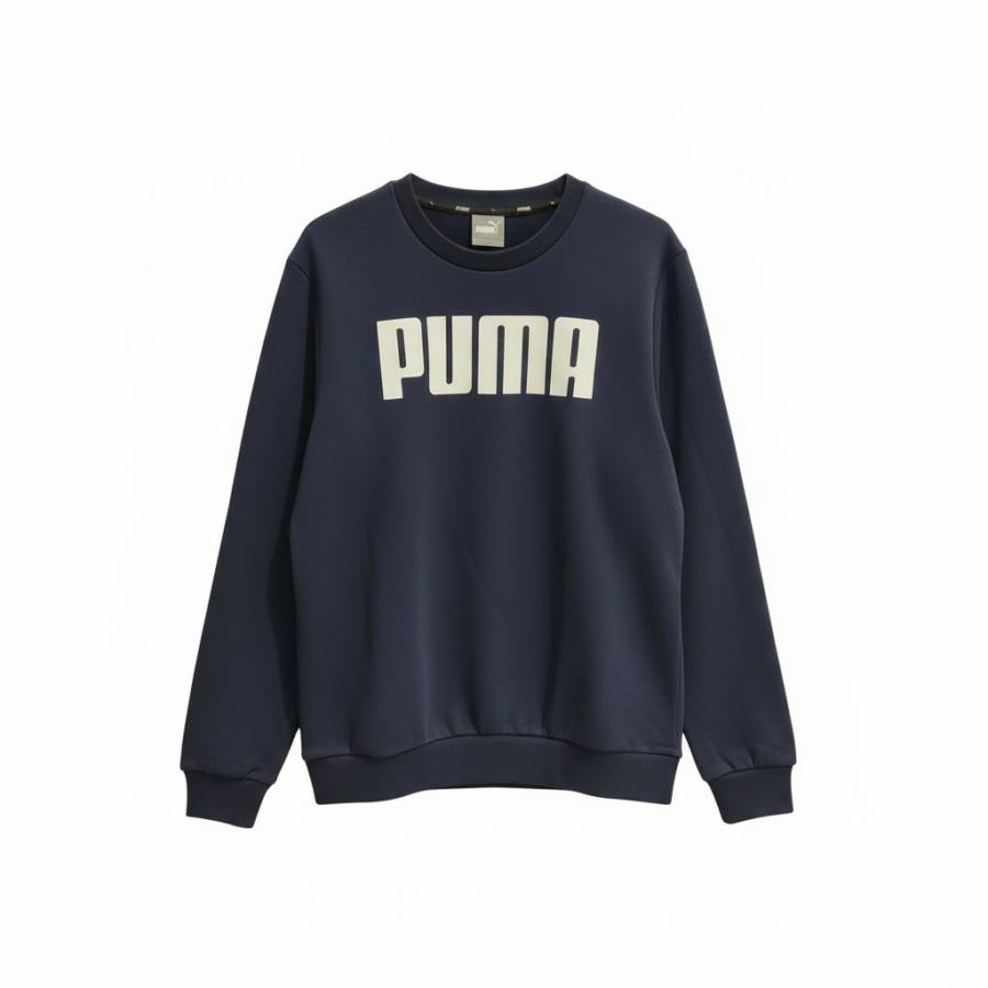 PUMA Sweatshirts Men's Blue Crew Neck Moderate