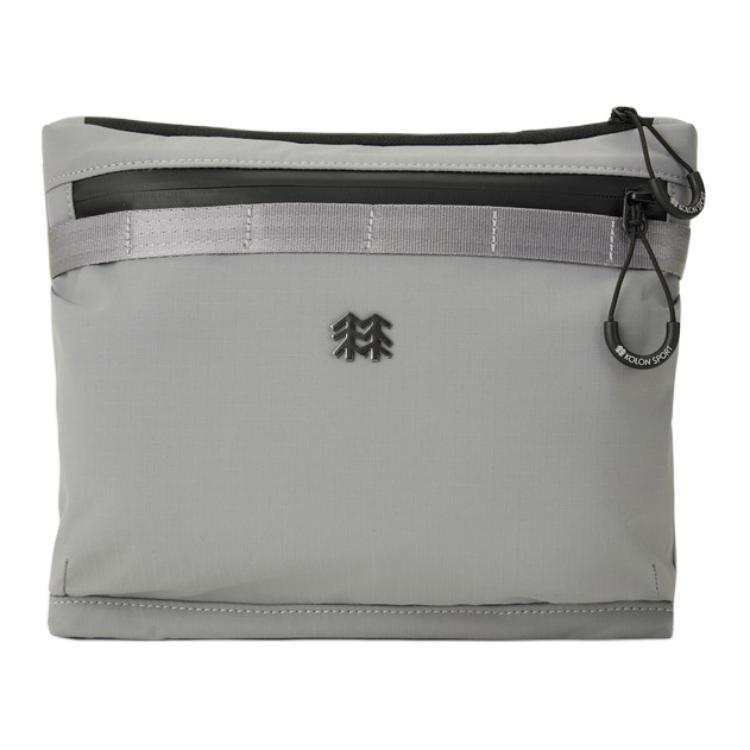 KOLON SPORT Nylon Crossbody Bags Unisex Light Charcoal Gray