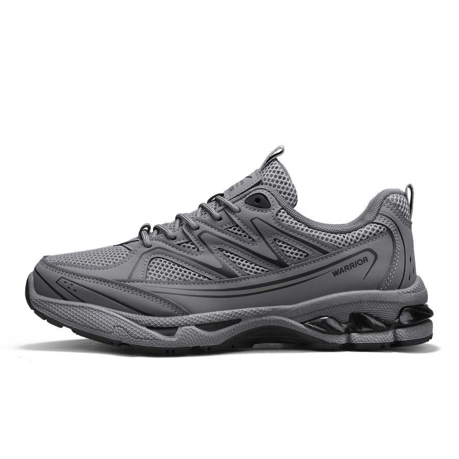 Warrior Textile, Synthetic Leather Breathable Lightweight Low top Casual Sprint Running Shoes Men's