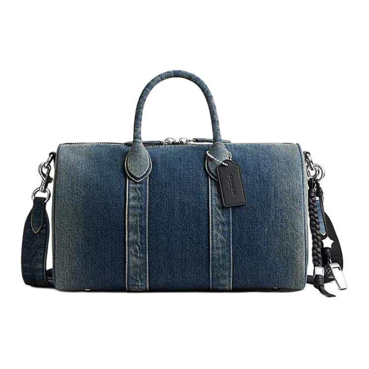 COACH Fabric Shoulder Bag, Crossbody Bag, Handbag Large Unisex Blue