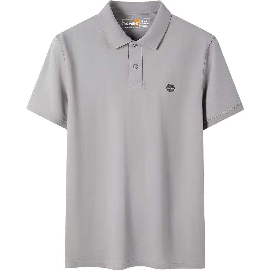 Timberland Polo Shirts Men's Medium Heather Gray Lapel Moderate
