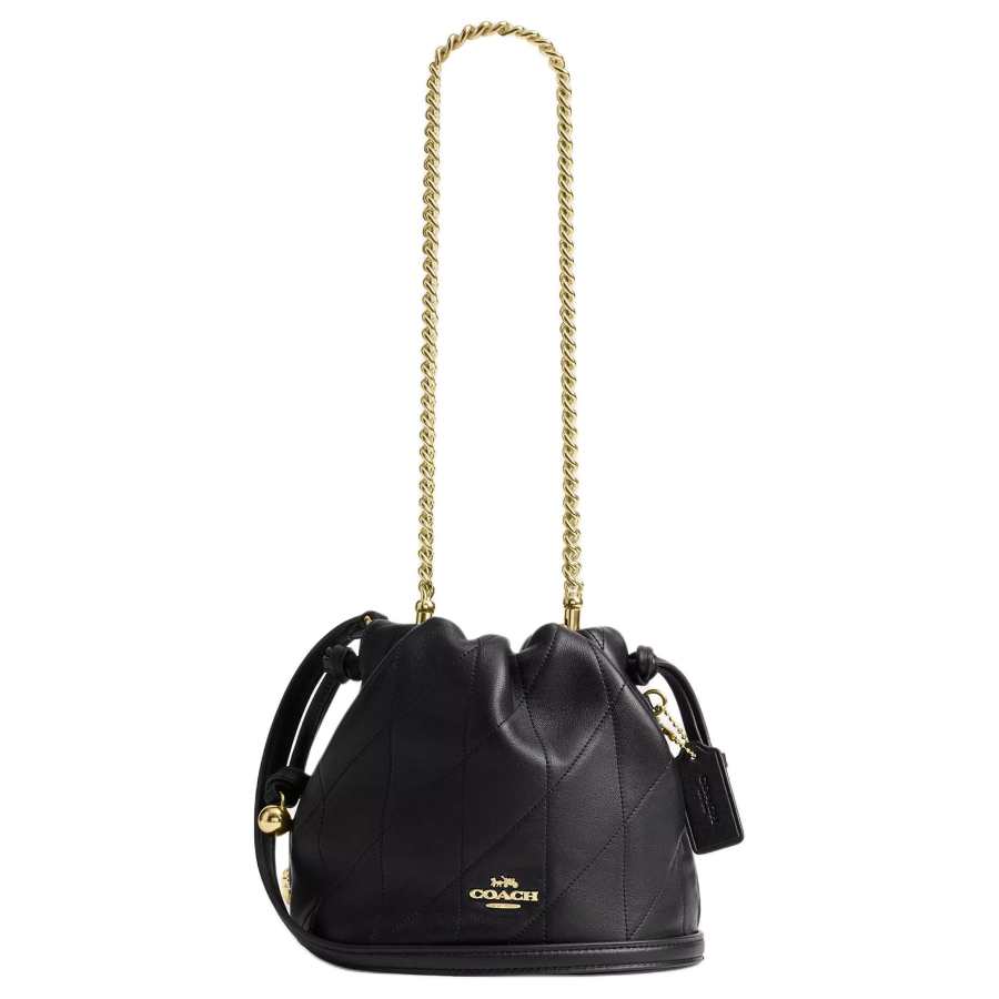 COACH Faye Sheepskin Shoulder Bag Small Women's Black