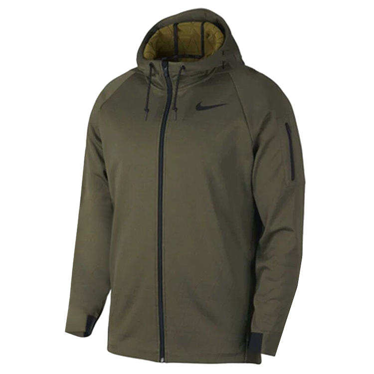 Nike Nike Therma Fleece Lined Thermal 3 Piece Patchwork Hooded Zipper Athleisure Style Long Sleeve Jacket Men's