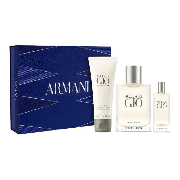 GIORGIO ARMANI ARMANI Acqua Gio Men's Three Piece Set Box Citrus Scent Aquatic Scent Men's