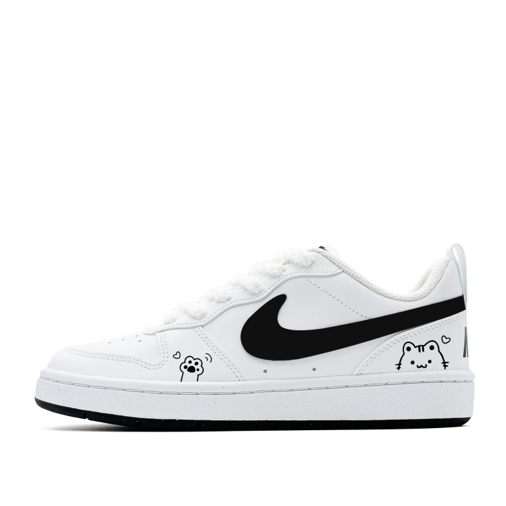 Nike Nike Court Borough White Velvet Kitten, Cute, Girlish Feel, Campus Versatile Synthetic Leather Low top