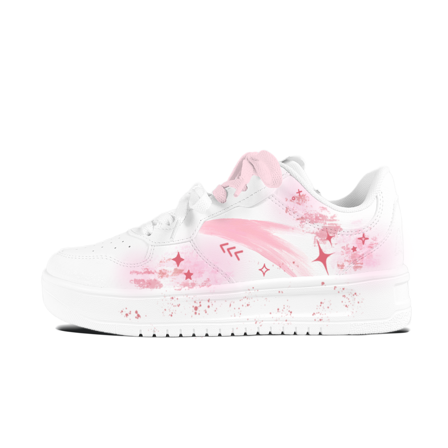 Anta Easy Stargraffiti Pink Slip Resistant Abrasion Resistant Skateboard Shoes Unisex
