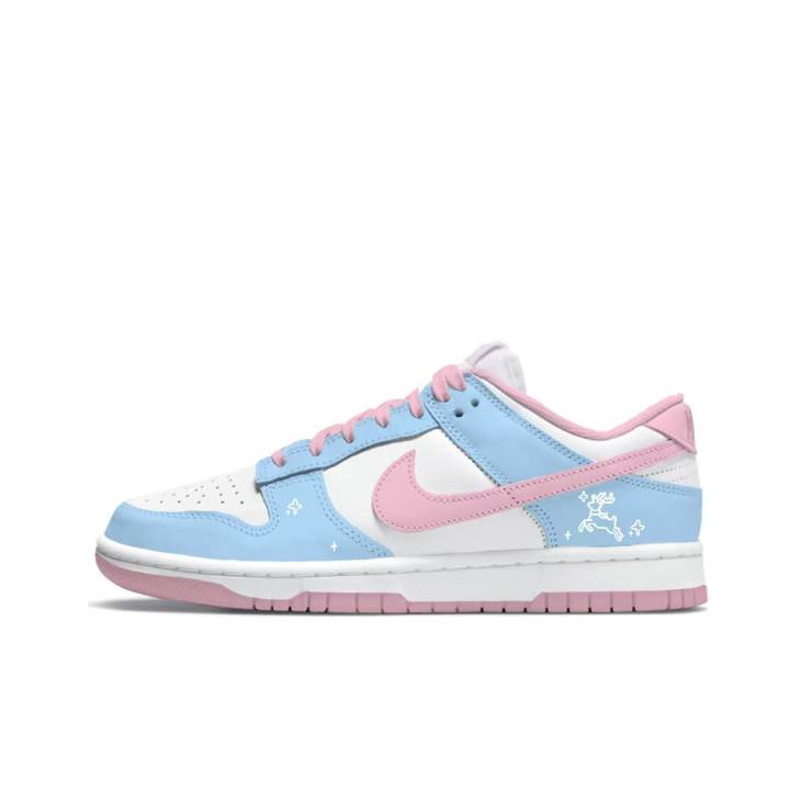 Nike Nike Dunk Low top Skateboard Shoes Unisex Pink Blue