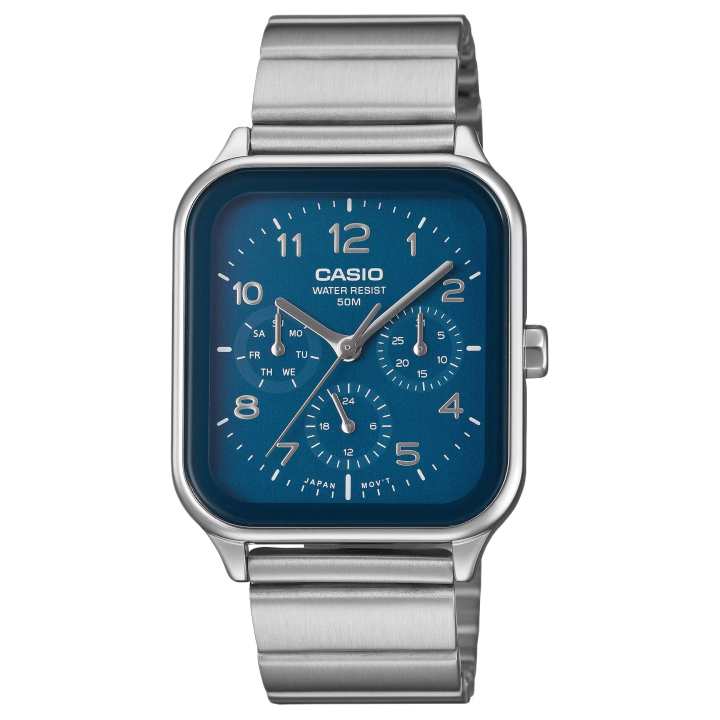 CASIO CASIO STANDARD Quartz Movement Stainless Steel Strap Watch 44.5*34mm Men's Watches Blue Dial