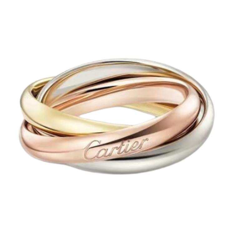 CARTIER Trinity Series 18K Gold 18K Rose Gold 18K White Gold Rings Unisex Multicolor