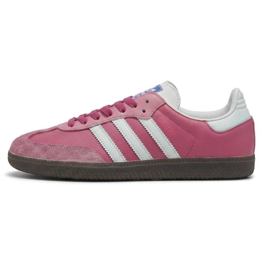 Adidas Originals SAMBA OG Berry Stamp Slip Resistant Abrasion Resistant Low top Skateboard Shoes Unisex Fuchsia