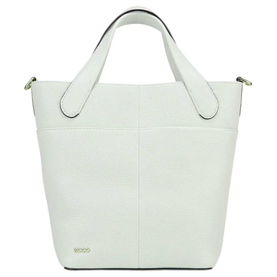 Ecco Cow Leather Handbag Small Women's Ecru